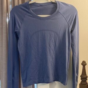 lululemon athletica Periwinkle Long Sleeve Tee